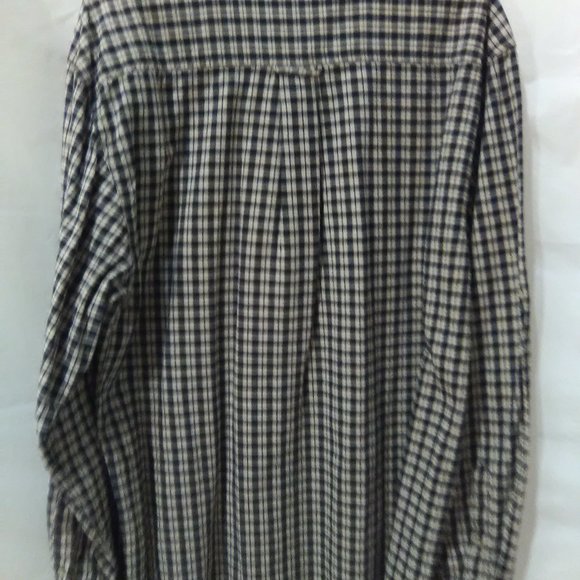 Cactus Men's Button Down Long Sleeve Shirt Color Black/White Plaid Size L - Picture 6 of 6
